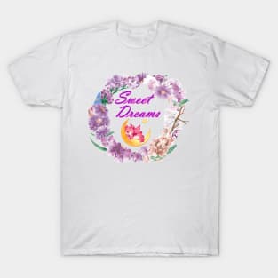 Sweet Dreams Teddy Bear Floral Frame T-Shirt